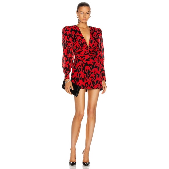 Daniele Carlotta Cinched Waist Floral Mini Dress L - Picture 1 of 11